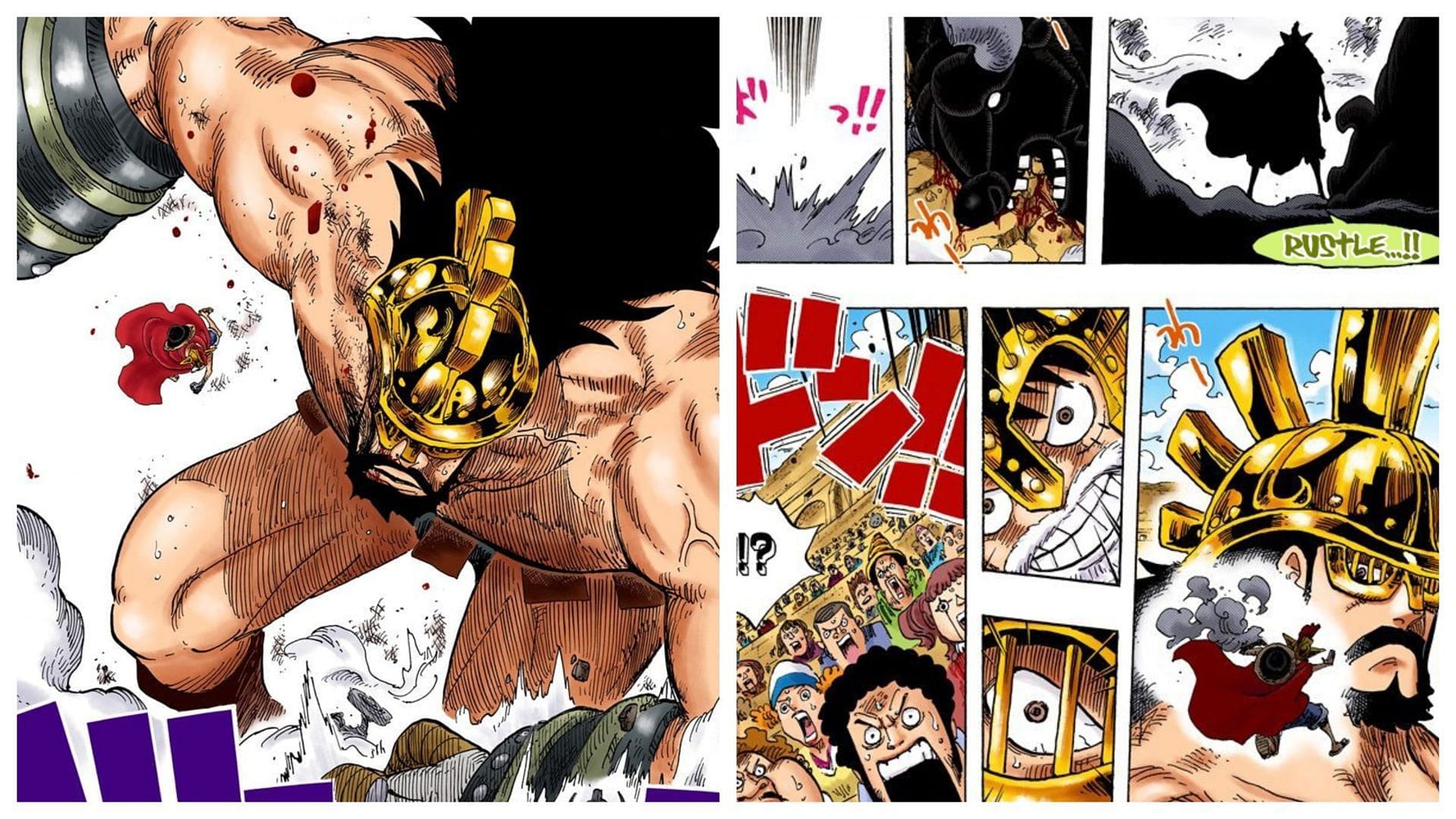Hajrudin didn't stand a chance against Dressrosa's Gear 2 Luffy (Image via Shueisha)
